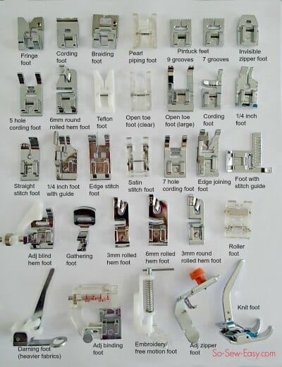 37 Printable Sewing Machine Feet Chart FalaqFayesda