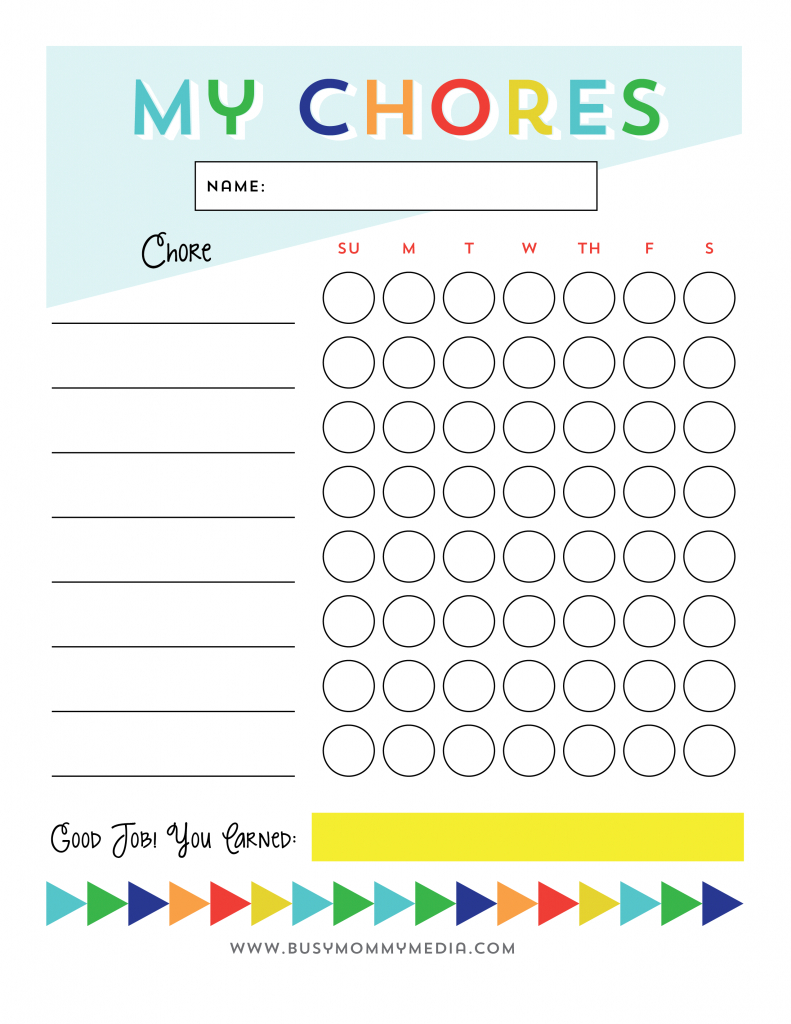 43 Free Chore Chart Templates For Kids Template Lab Free Printable 