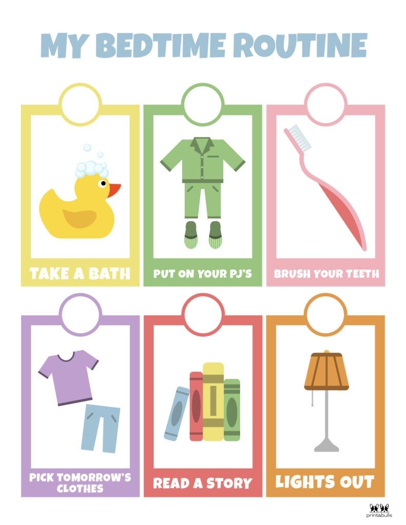 Bedtime Routine Chart Free Printable Printable New Year Banners