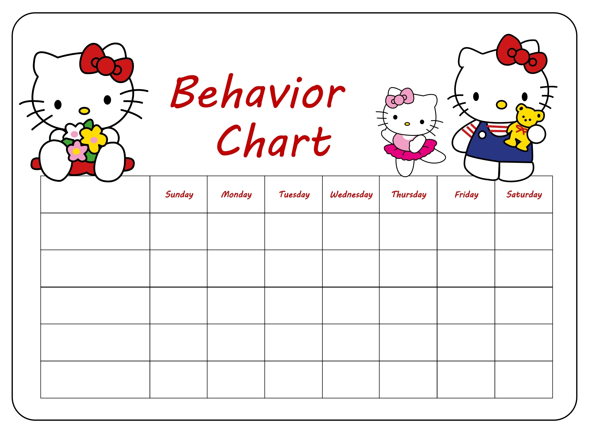 Behavior Charts 10 Free PDF Printables Printablee