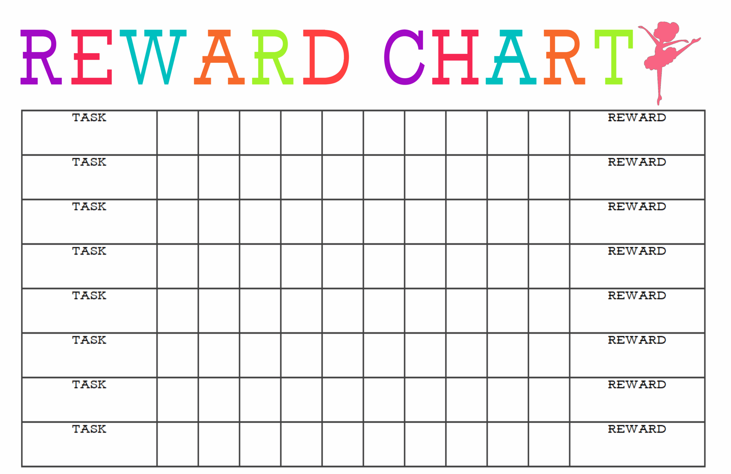 Behavior Reward Chart Girl Educative Printable