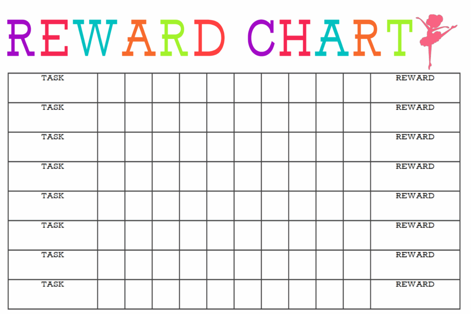 Behavior Reward Chart Girl Educative Printable