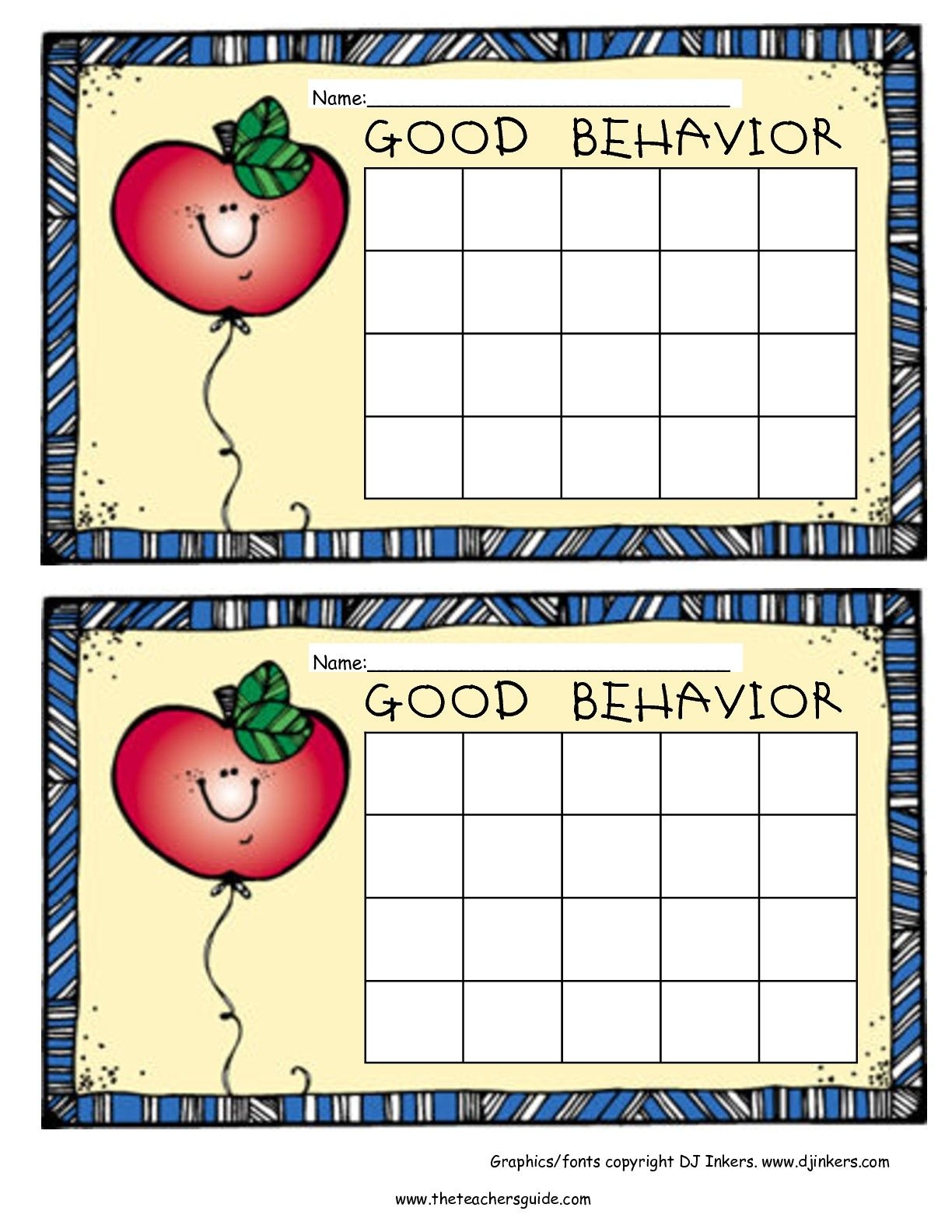Behavior Reward Chart Printable Dev onallcylinders