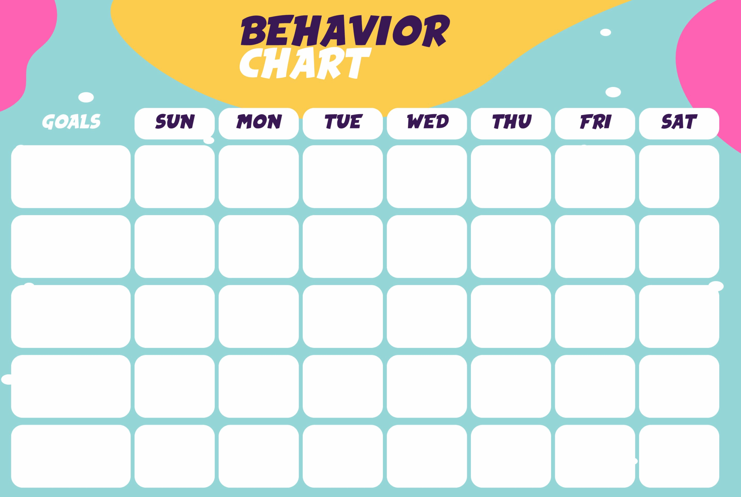 Behaviour Chart Printable Preschool Chart Printable Activity Shelter 