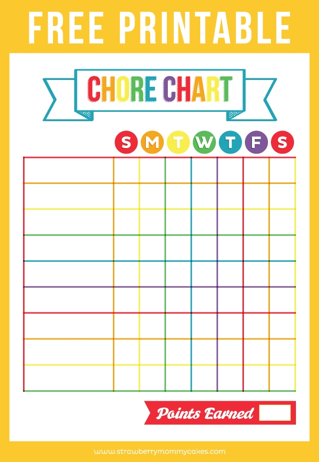 Best Printable Kids Chore Chart Terra Website