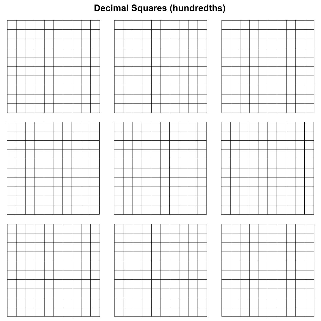 Blank Hundredths Grids 10 Free PDF Printables Printablee