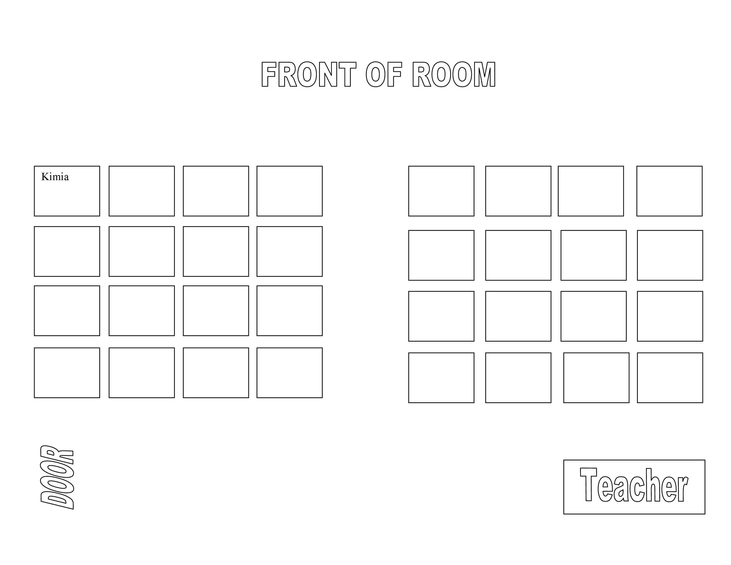 Blank Printable Seating Chart