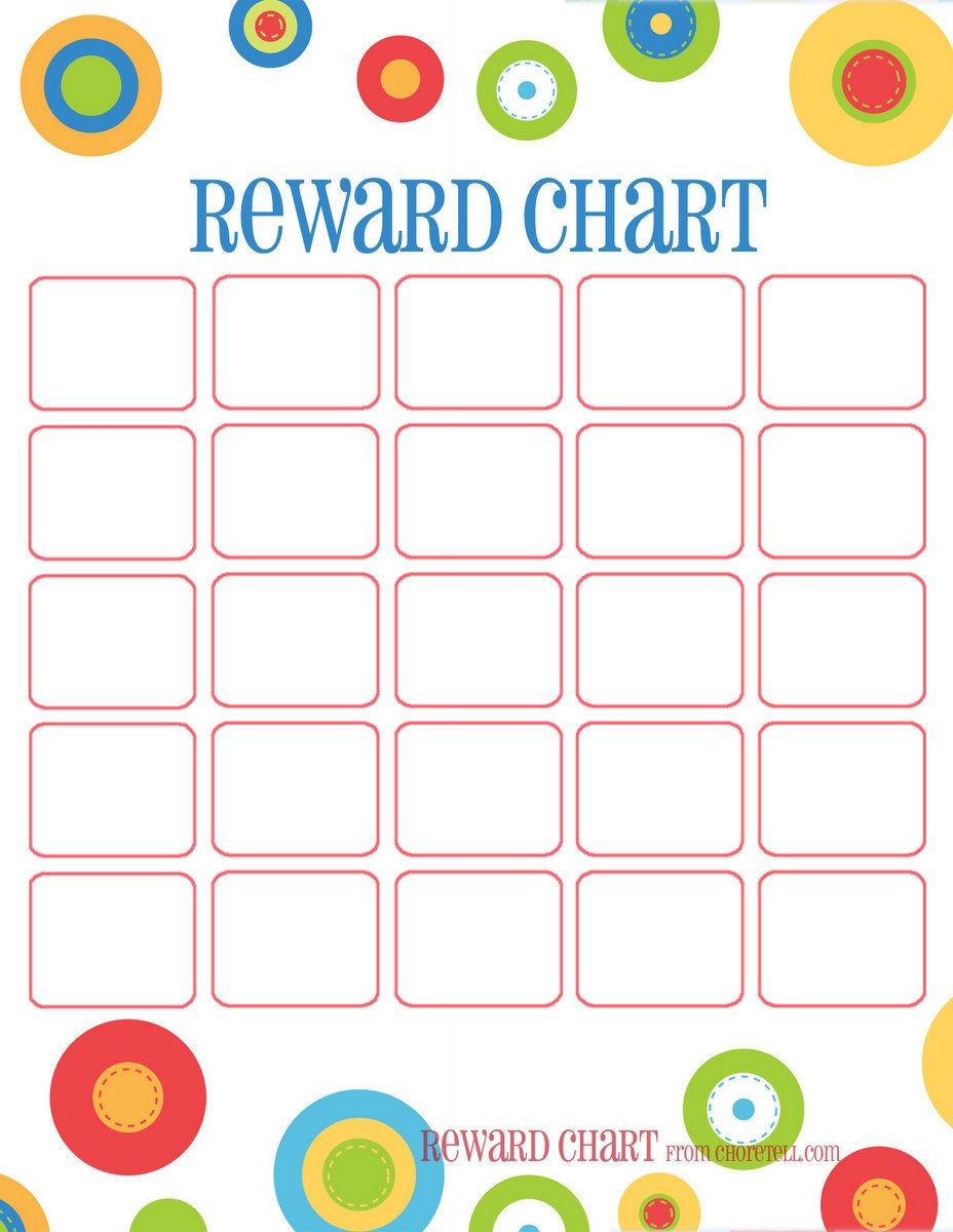 Blank Reward Chart Printable Sara T Bean
