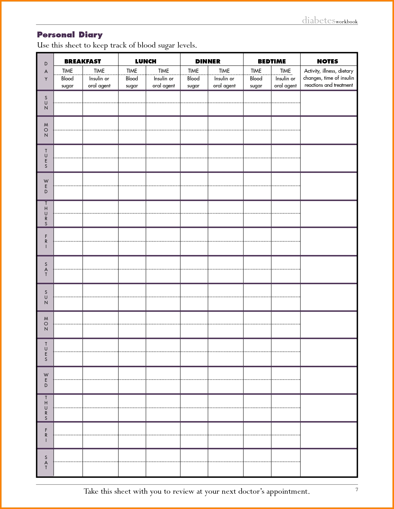 Blood Glucose Chart Printable Template Business PSD Excel Word PDF