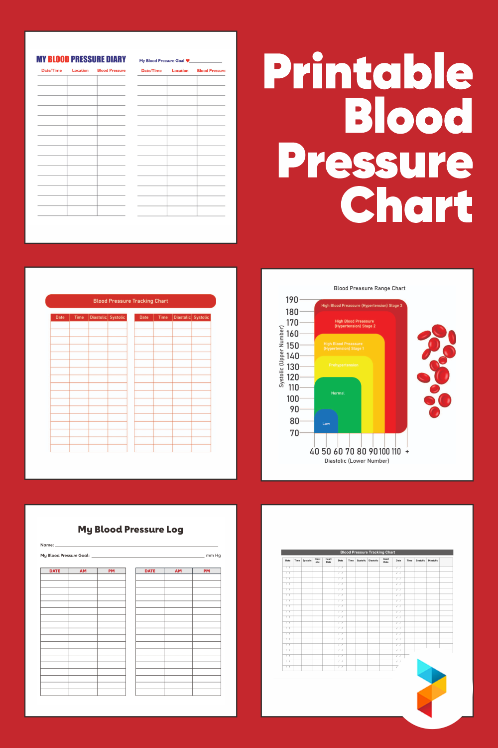 Blood Pressure Chart Free Pdf Printables Printablee Blood Pressure 
