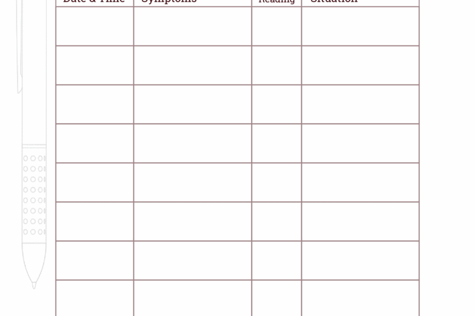 Blood Pressure Log Chart Printable Lioclever