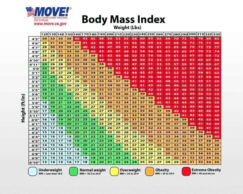 Body Mass Index Chart For Adults Download Printable Pdf Templateroller 