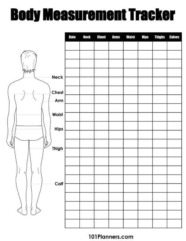 Body Measurement Chart Printable Dev onallcylinders