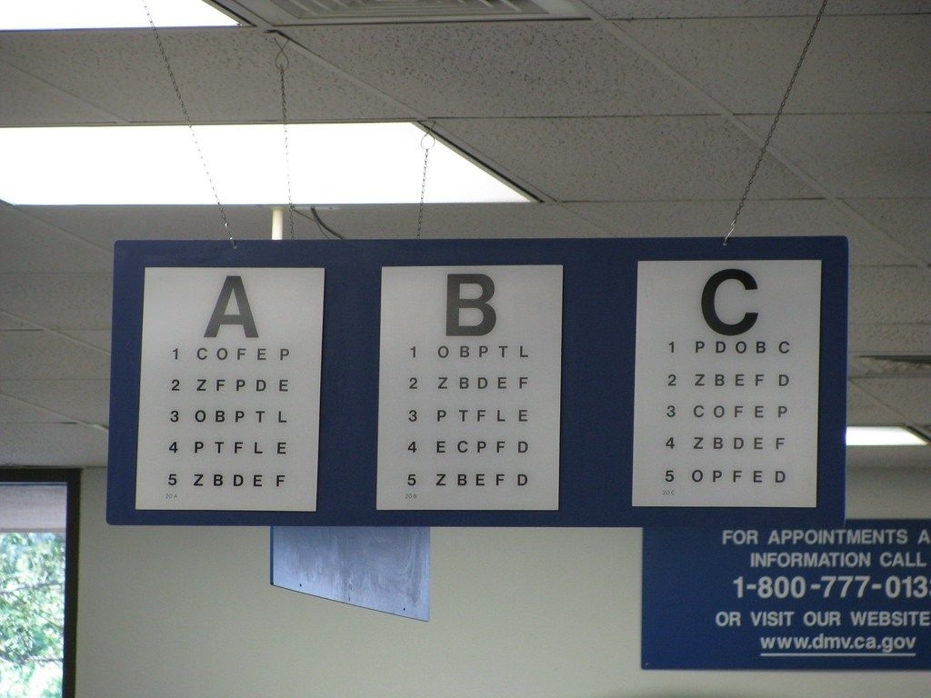 California Dmv Vision Test Chart Printable Worksheets
