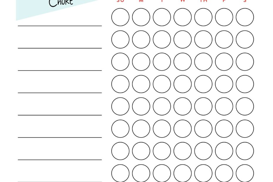 Chore Chart Template Free Printable Paper The Best Porn Website