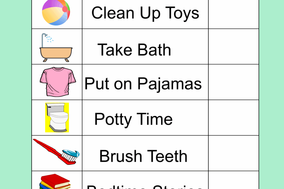 Chore Charts Printable Editable Daily Weekly Templates Free