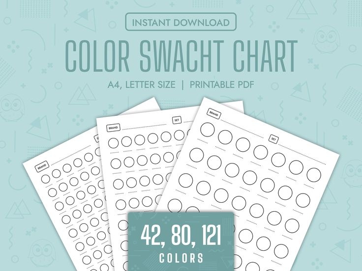 Color Swatch Chart Blank Color Chart Printable Color Swatch Template 