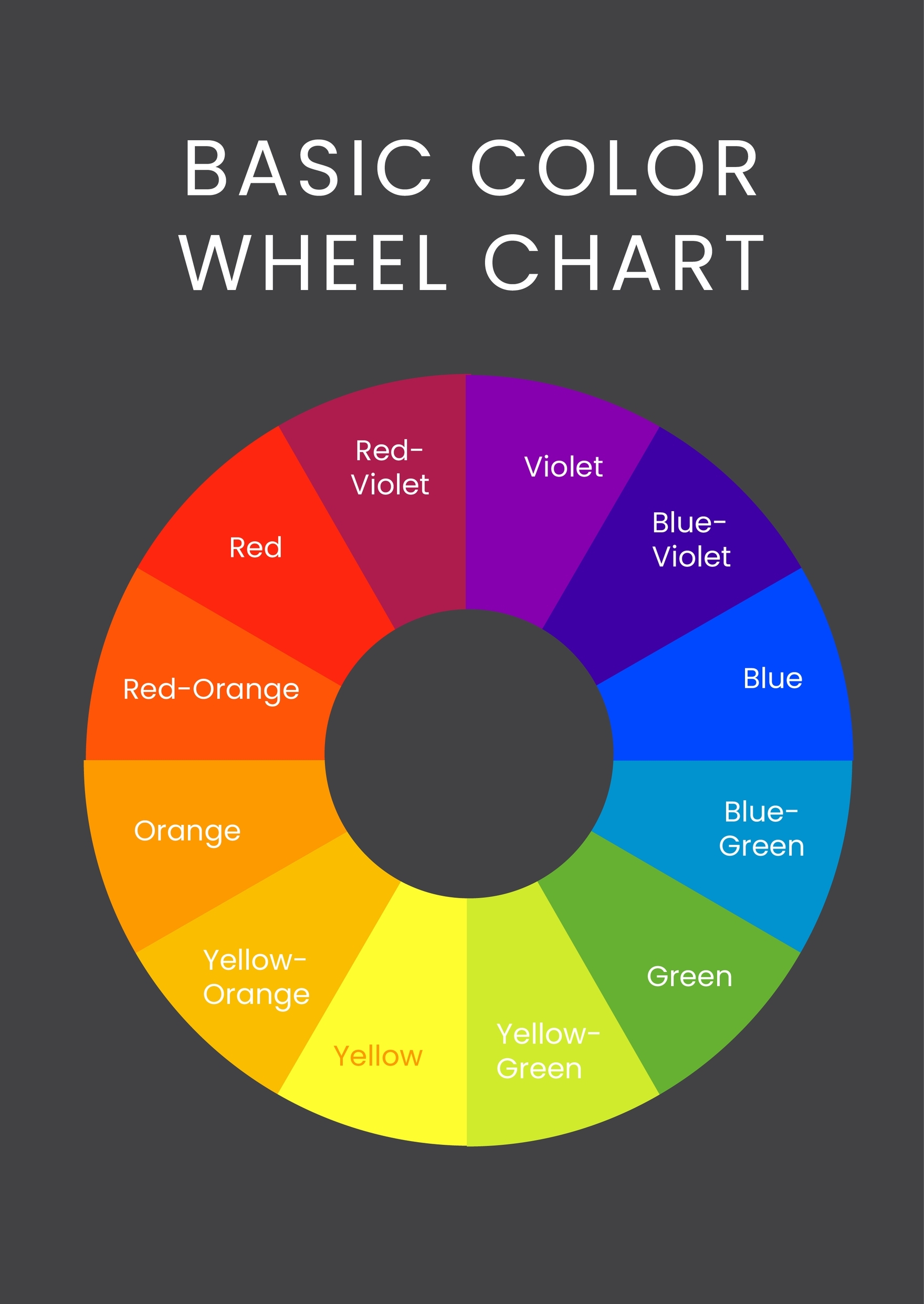 Color Wheel Chart Printable Templates Printable Color Wheel