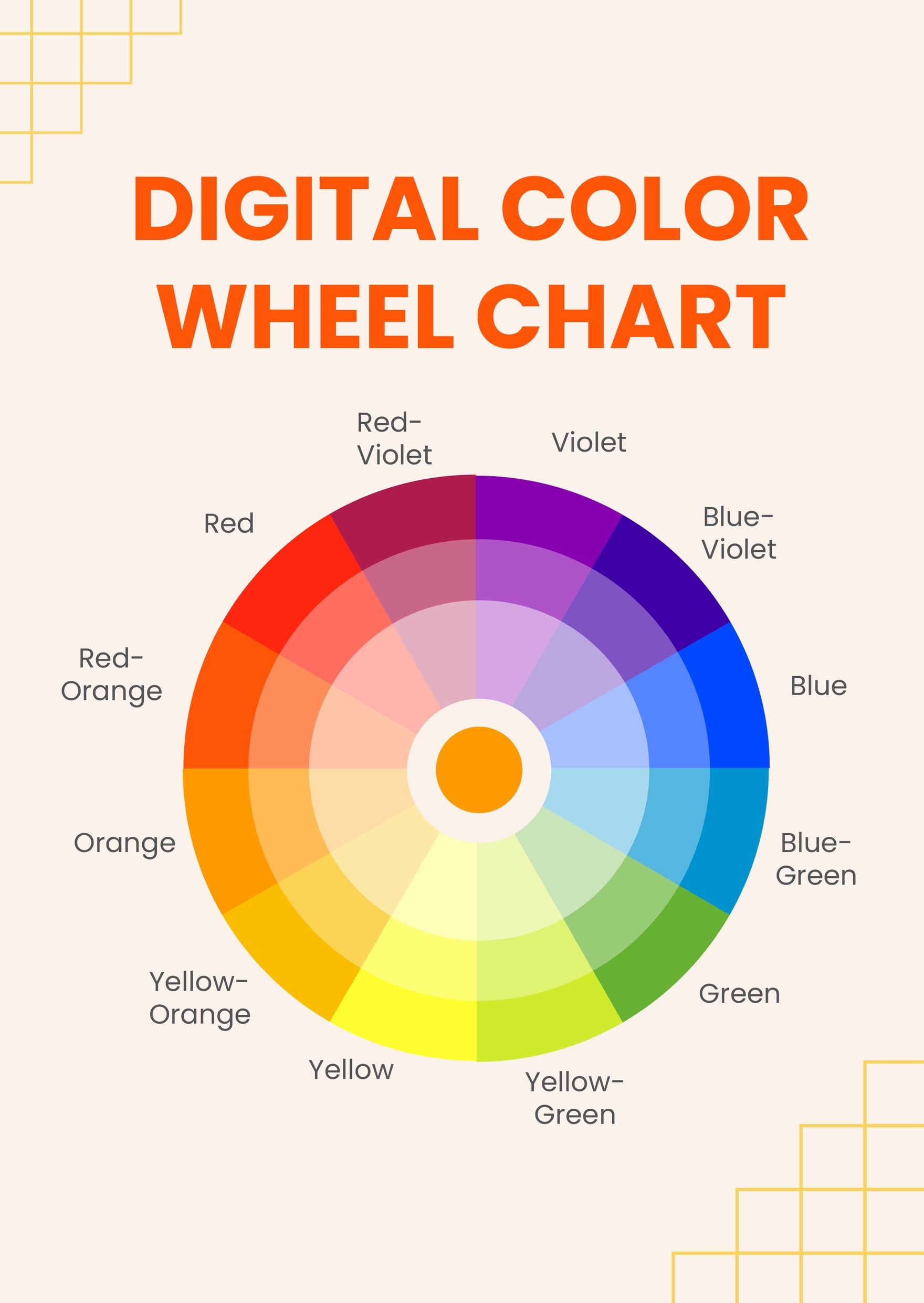 Color Wheel Chart Printable Templates Printable Color Wheel