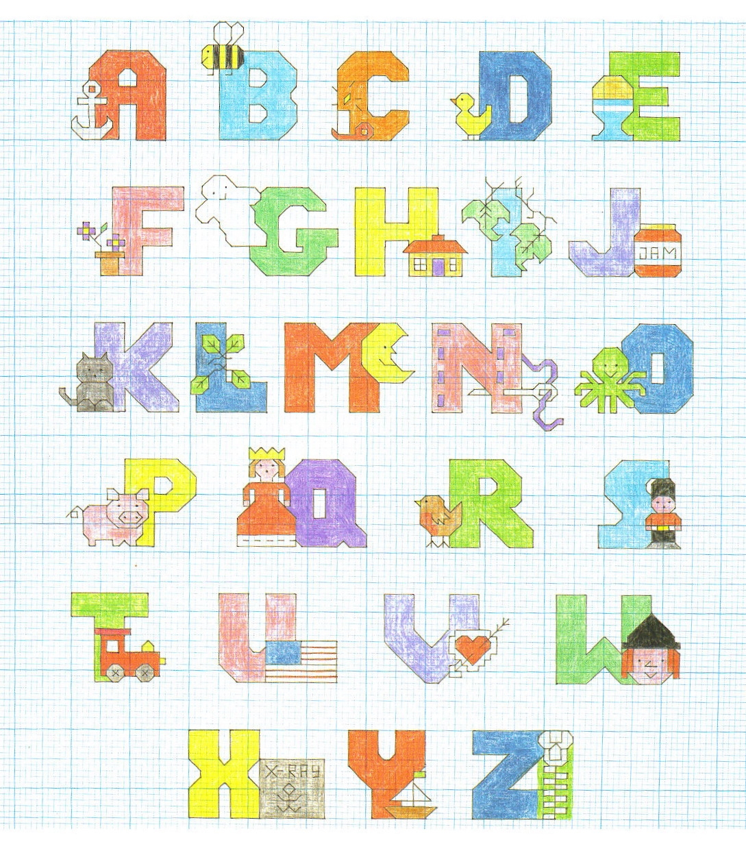 Cross Stitch Alphabet Charts