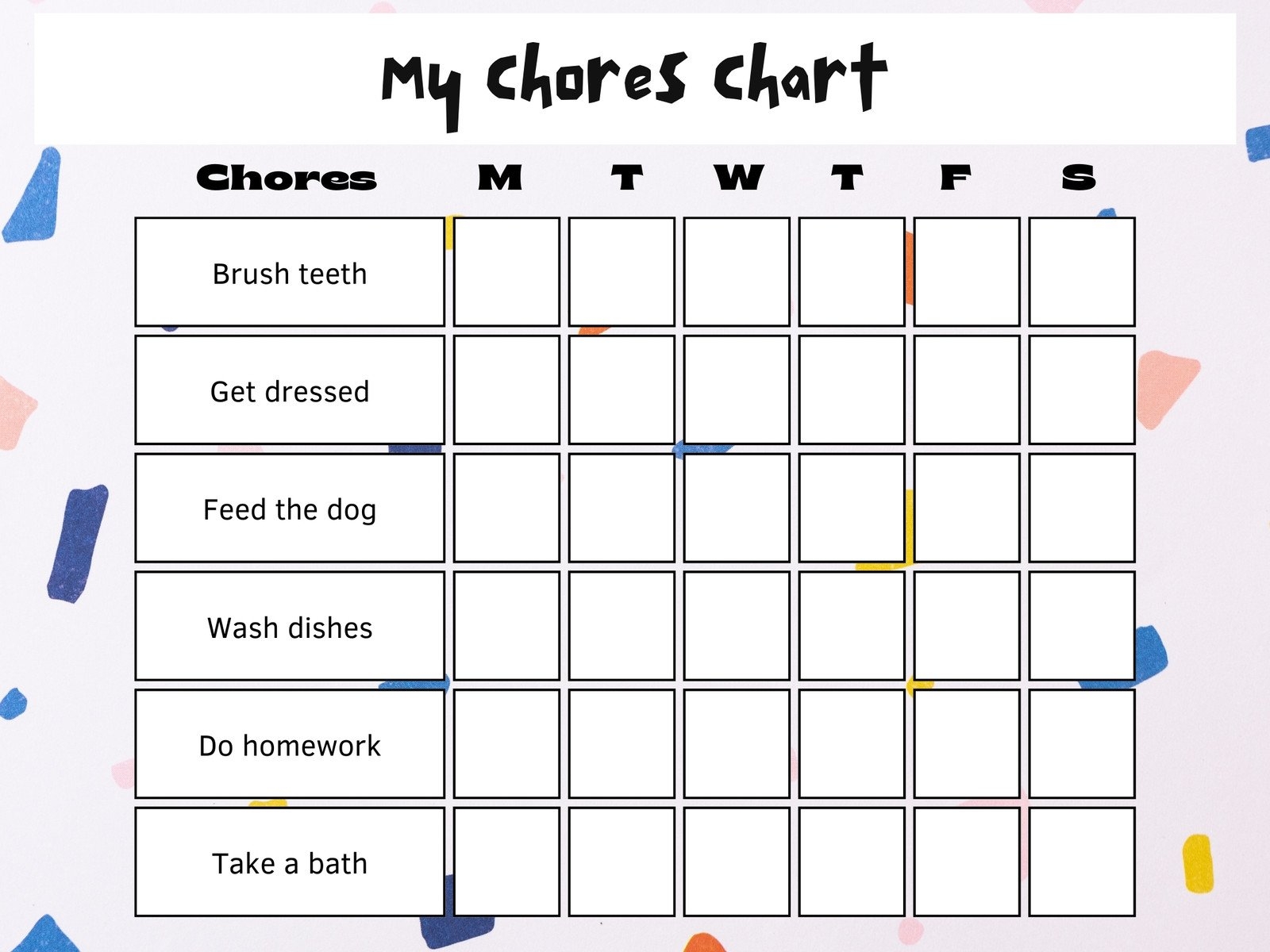 Customizable Free Printable Chore Charts Empowering Children 