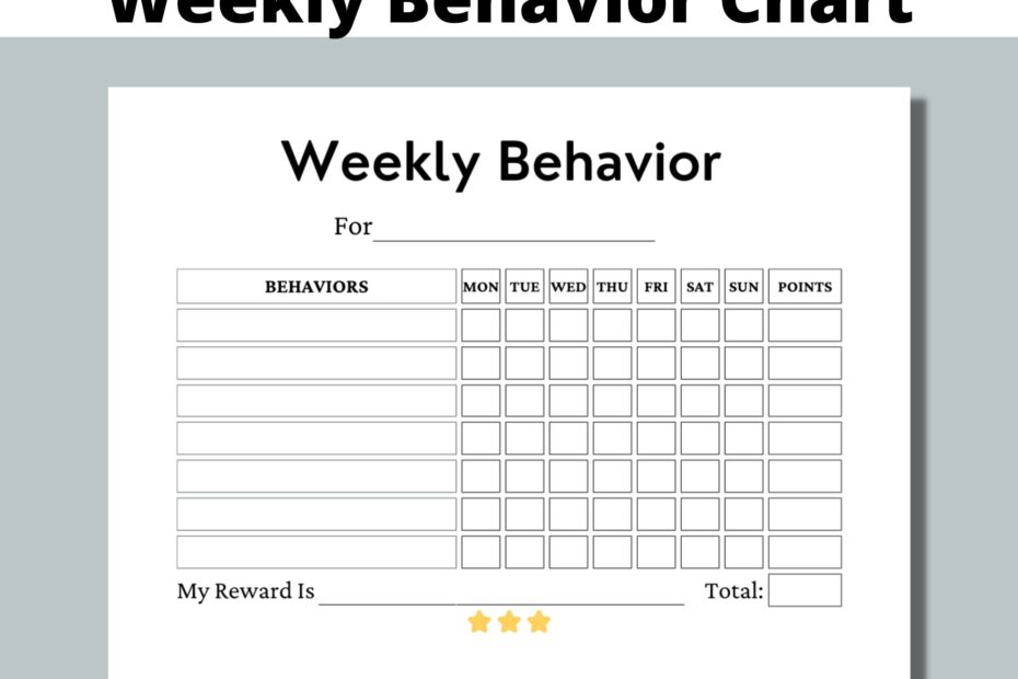 Daily Behavior Chart Printable BehaviorChart