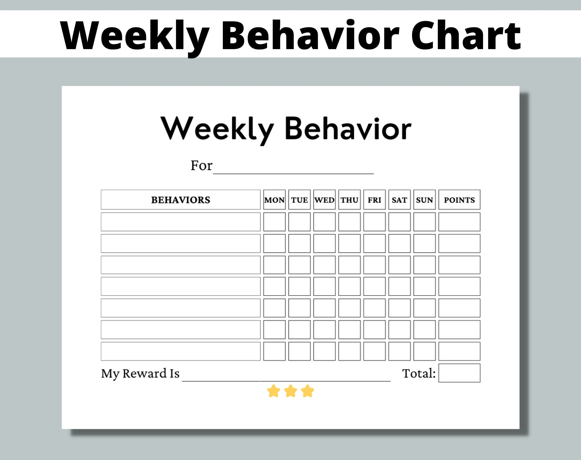 Daily Behavior Chart Printable BehaviorChart