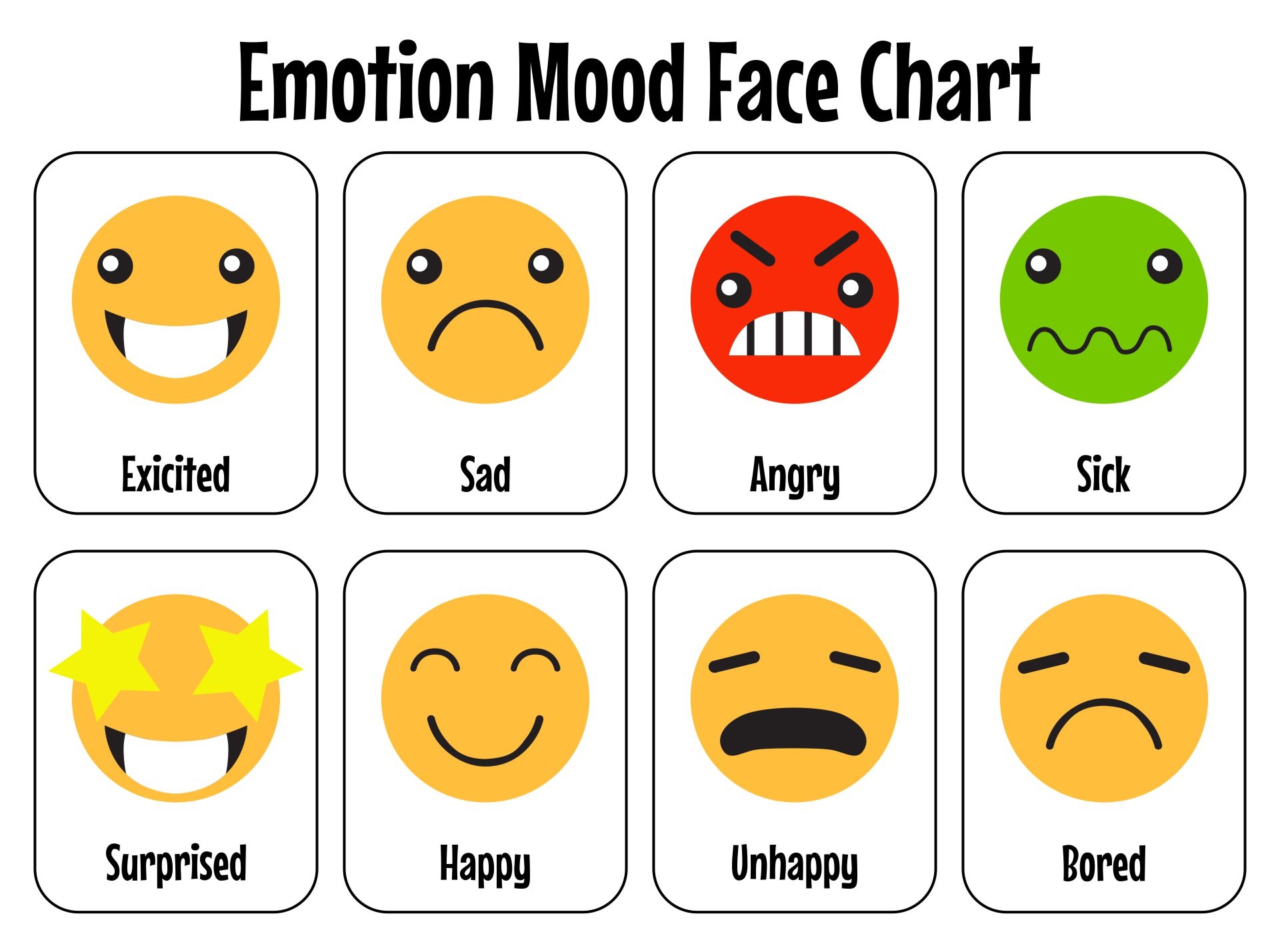Emotion Chart Printable Printable Free Templates
