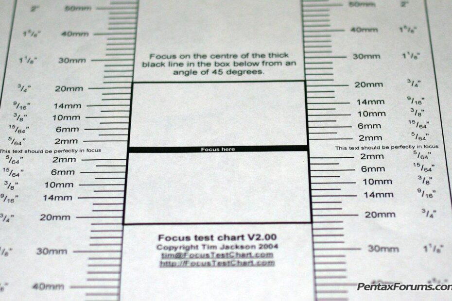Focus Test Chart Printable