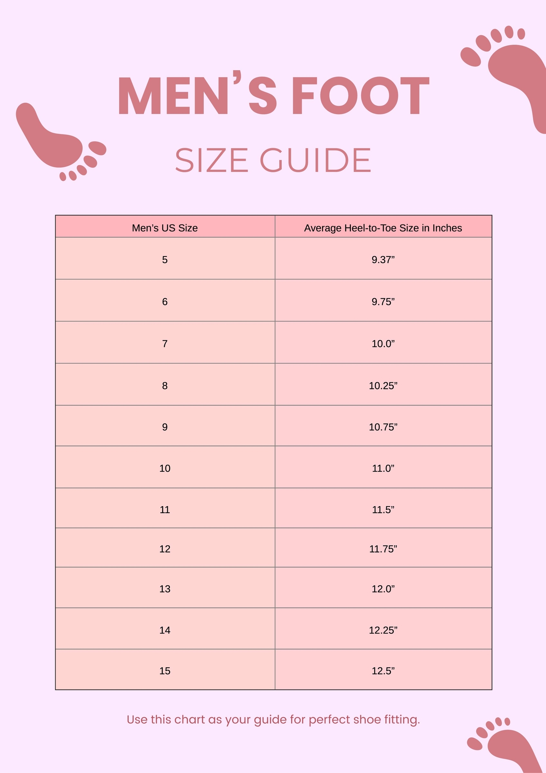 Foot Chart Size Printable Prntbl concejomunicipaldechinu gov co