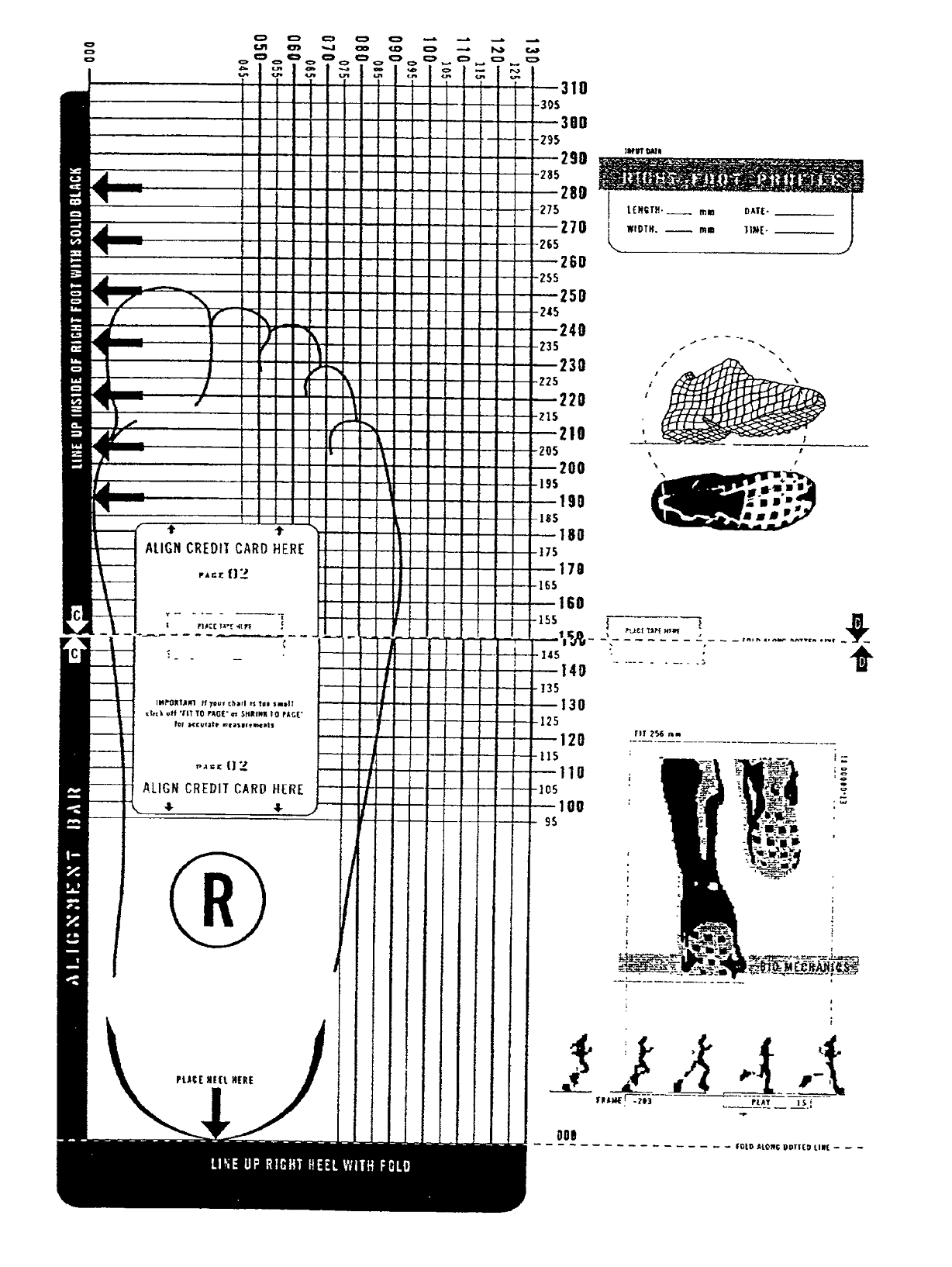 Foot Measurement Printable Shoe Sizing Chart