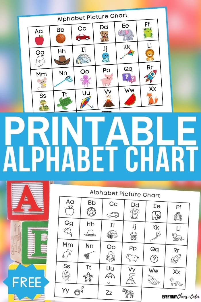 Free Alphabet Chart Printable For Preschoolers