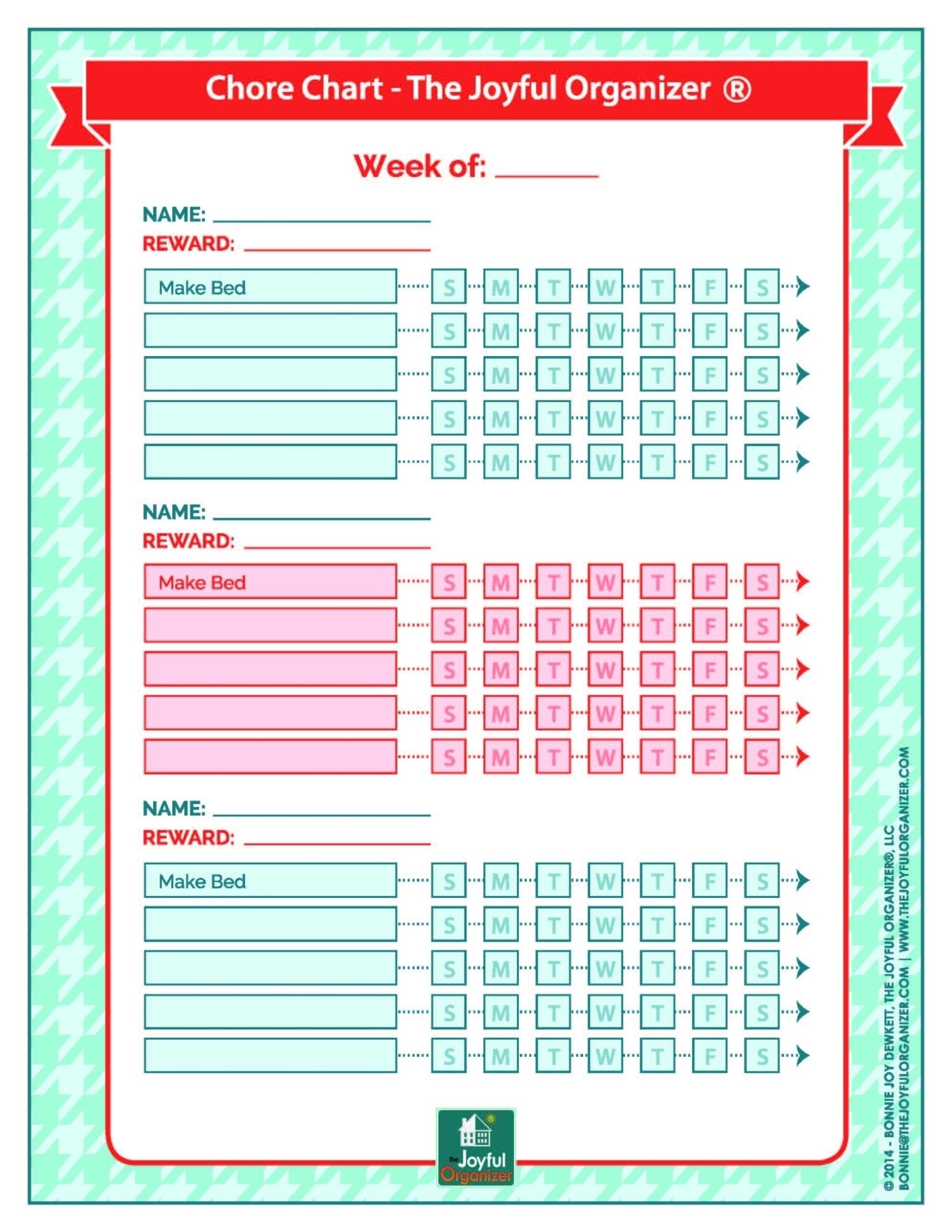 Free Editable Printable Chore Charts Pdf Free Download Printable 