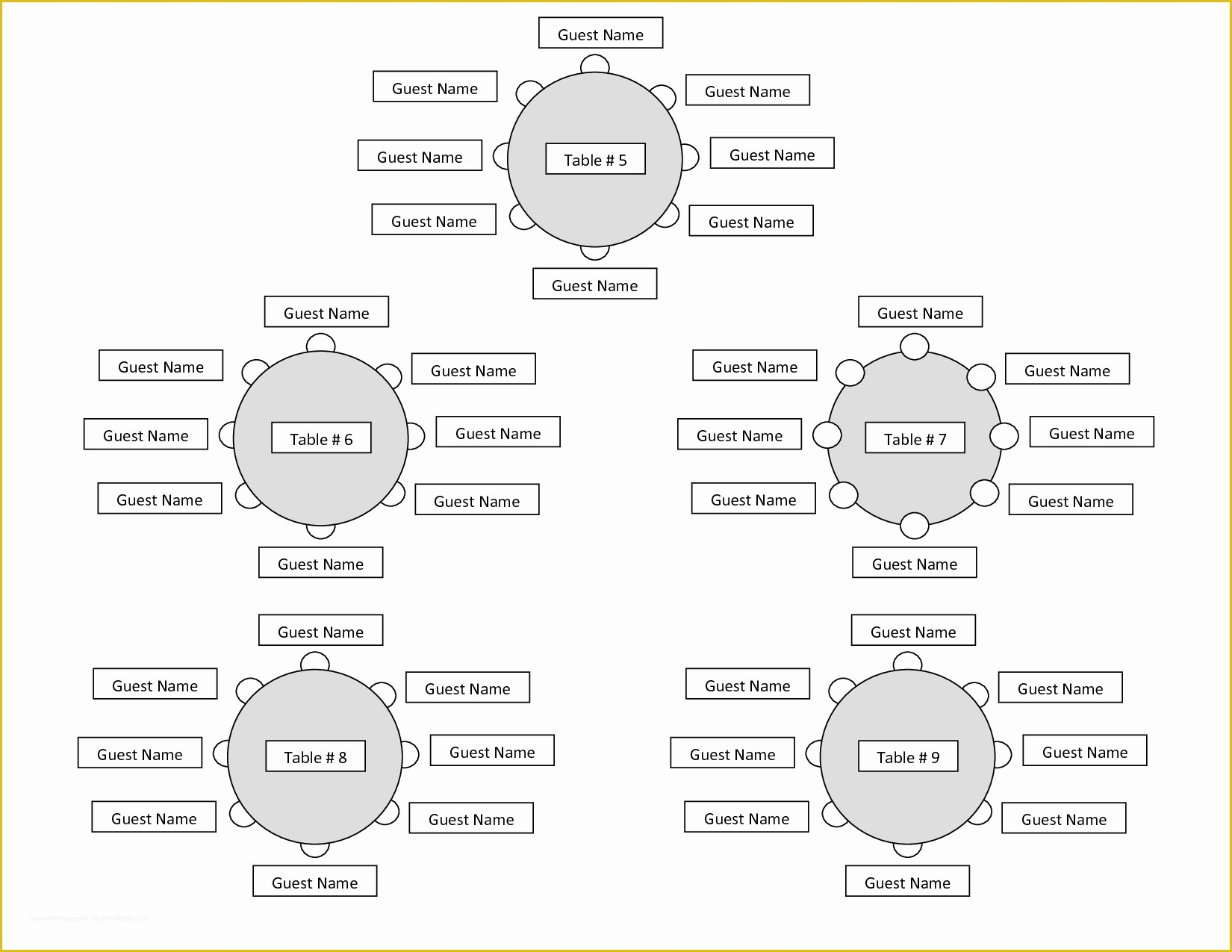 Free Event Seating Chart Template Of Printable Wedding Seating 