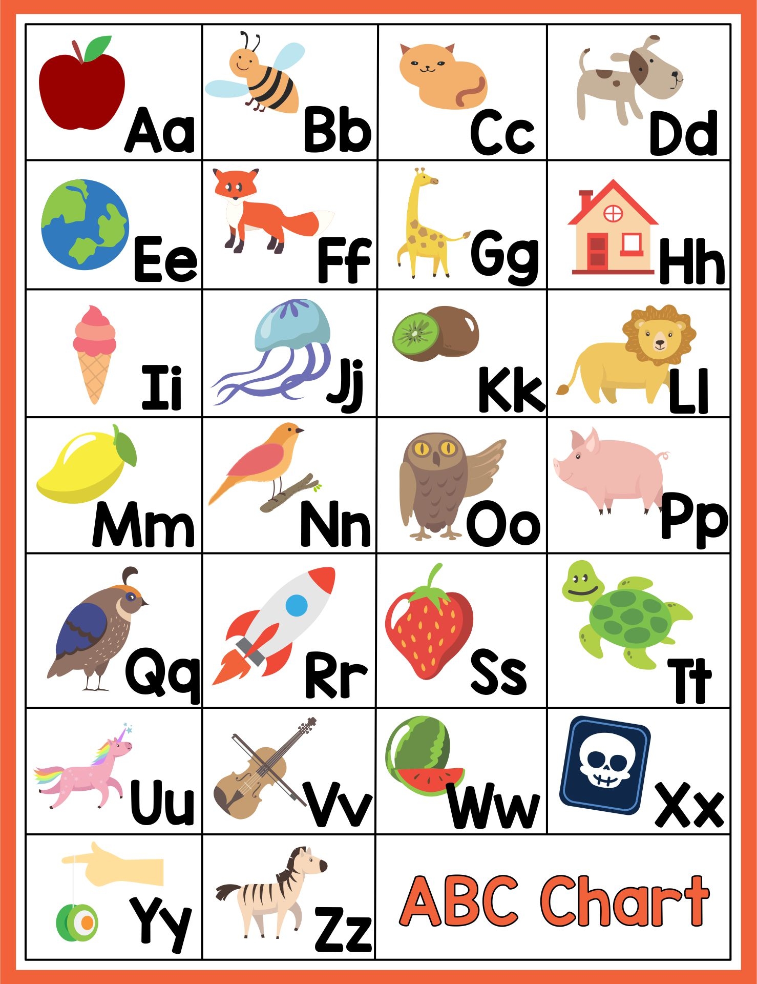 Free Printable Abc Chart Printable