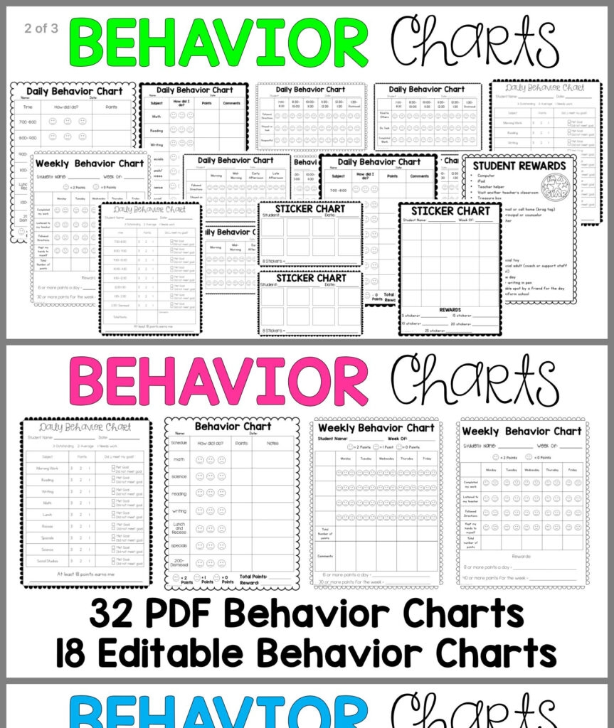 Free Printable Adhd Behavior Charts BehaviorChart