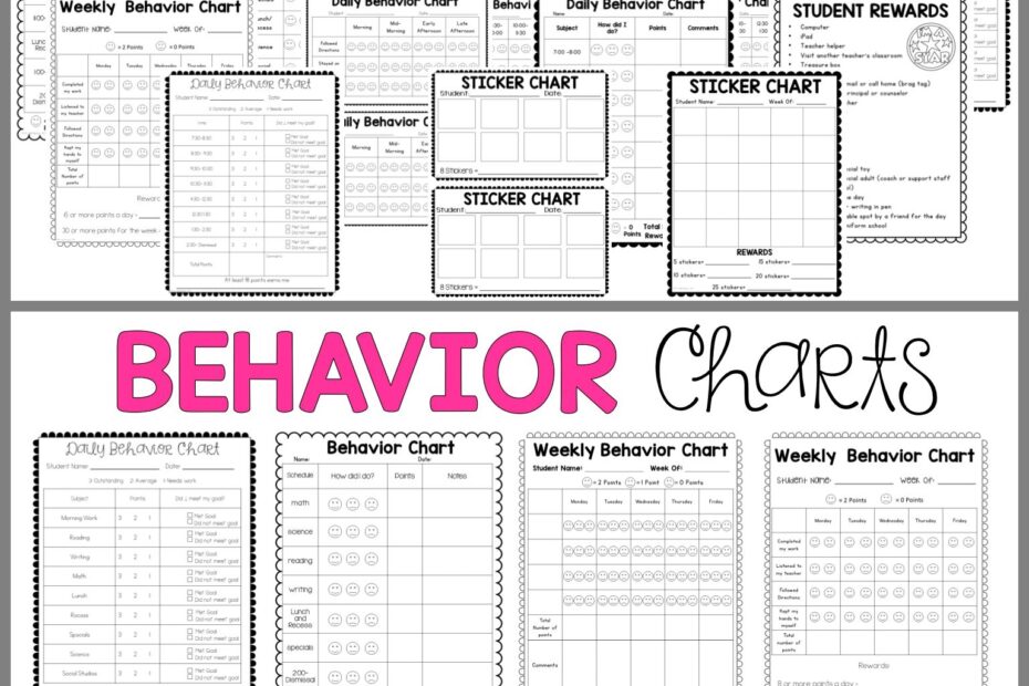 Free Printable Adhd Behavior Charts BehaviorChart