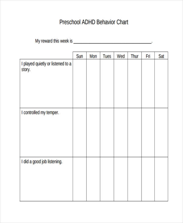 Free Printable Adhd Behavior Charts Printable Templates BehaviorChart