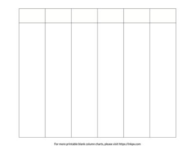Free Printable Blank 6 Column Chart Templates In PDF PNG And JPG 