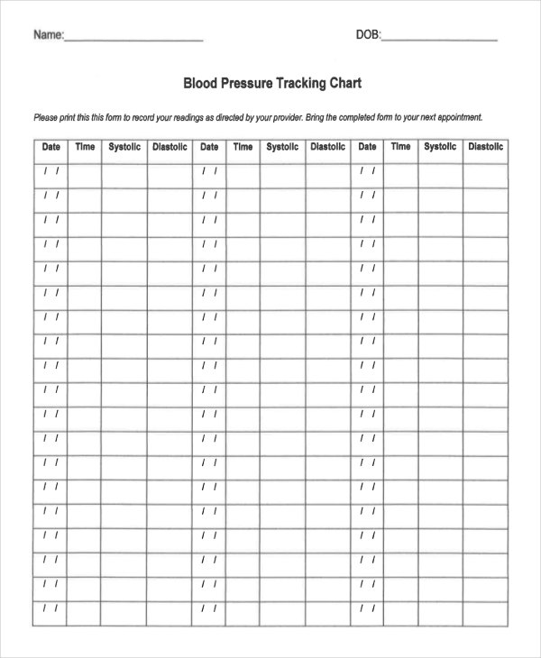 Free Printable Blood Pressure Charts Washfer