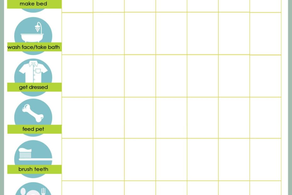 Free Printable Chore Chart Chore Chart FREE Printable