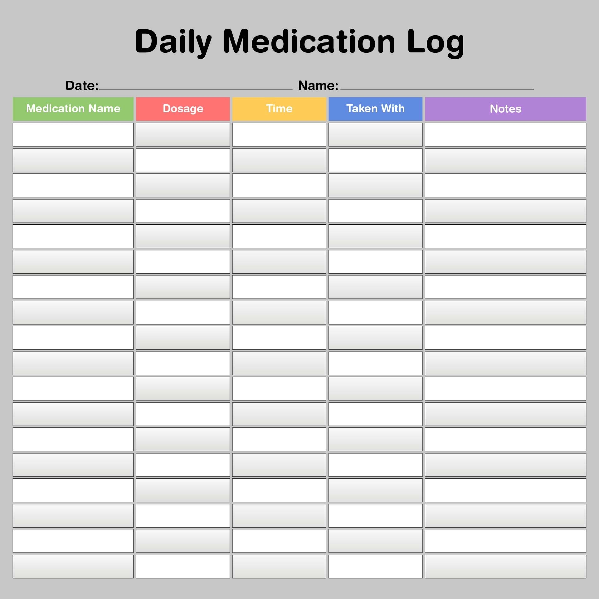 Free Printable Daily Medication Chart For Elderly Dev onallcylinders
