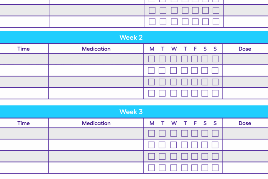Free Printable Daily Medication Chart For Elderly FREE Printable HQ