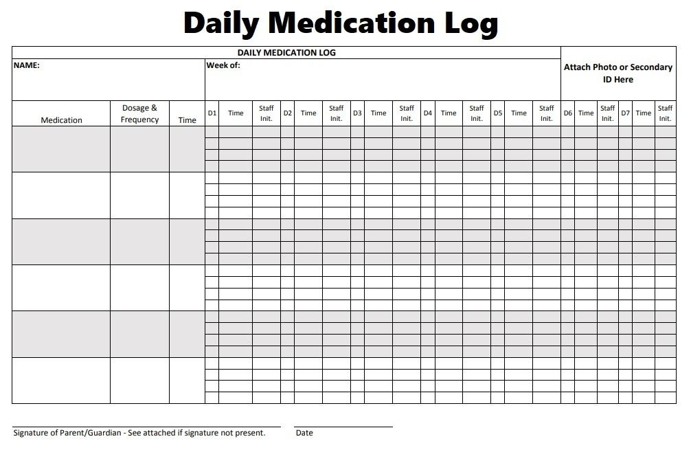 Free Printable Daily Medication Chart For Elderly Free Printable 