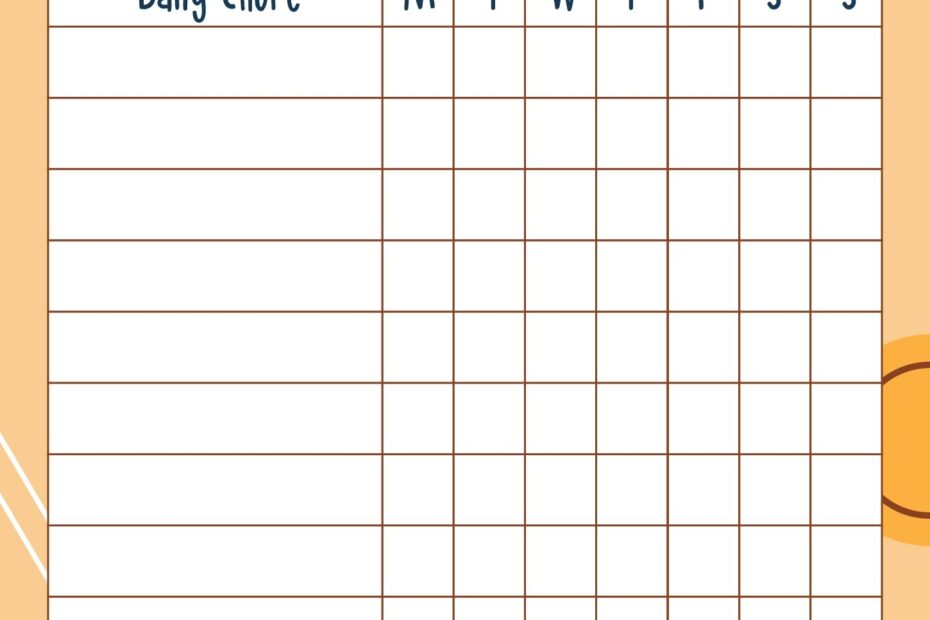 Free Printable Family Chore Chart Template Printable Templates