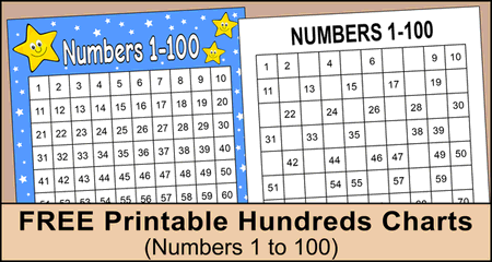 Free Printable Hundreds Charts Numbers 1 To 100 Free Printables 