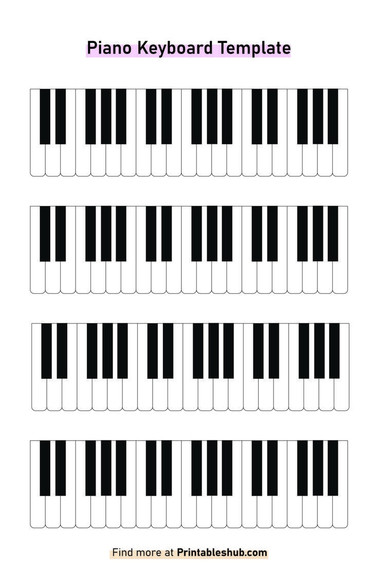 Free Printable Piano Keyboard Keys Download Free Printable Piano 