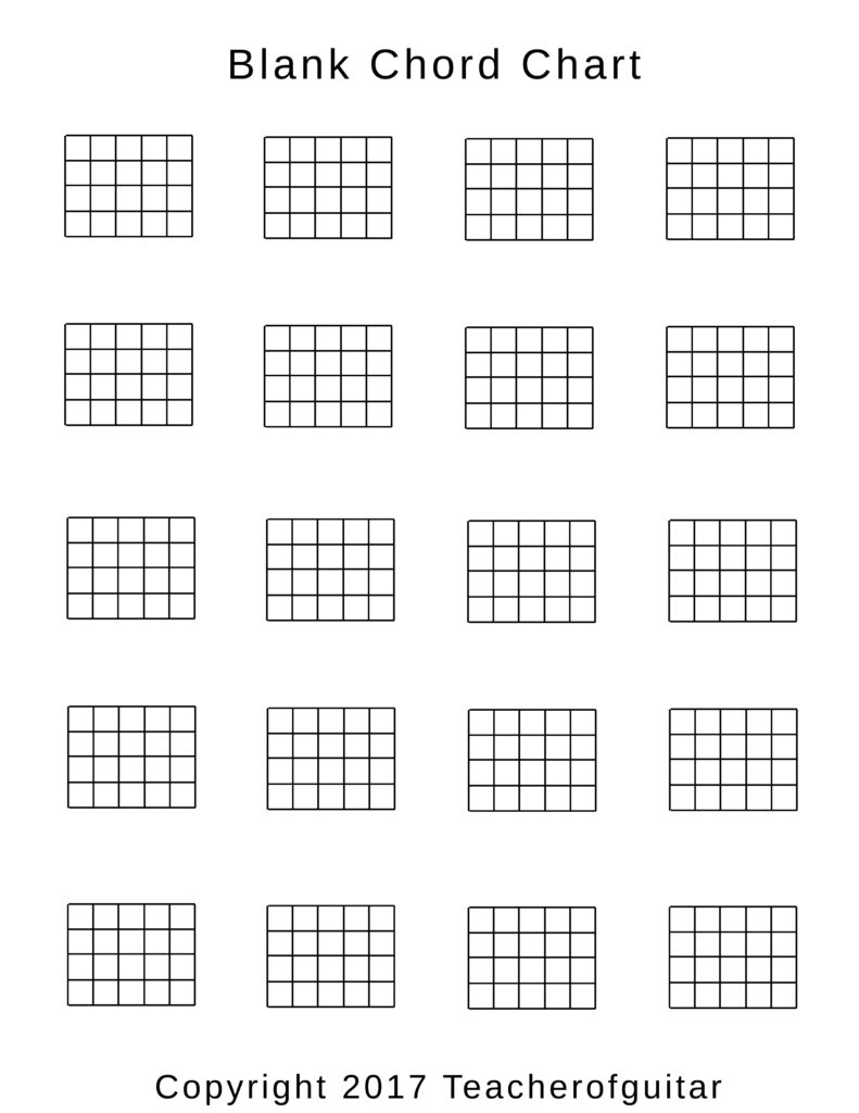 Free Printable Printable Blank Chord Charts We Love Printables