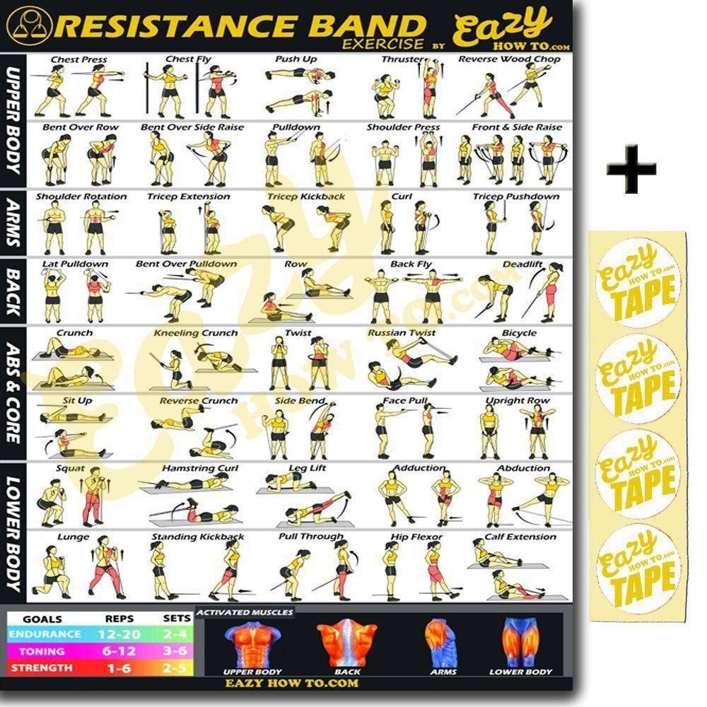Free Printable Resistance Band Exercise Chart Pdf Printable Templates