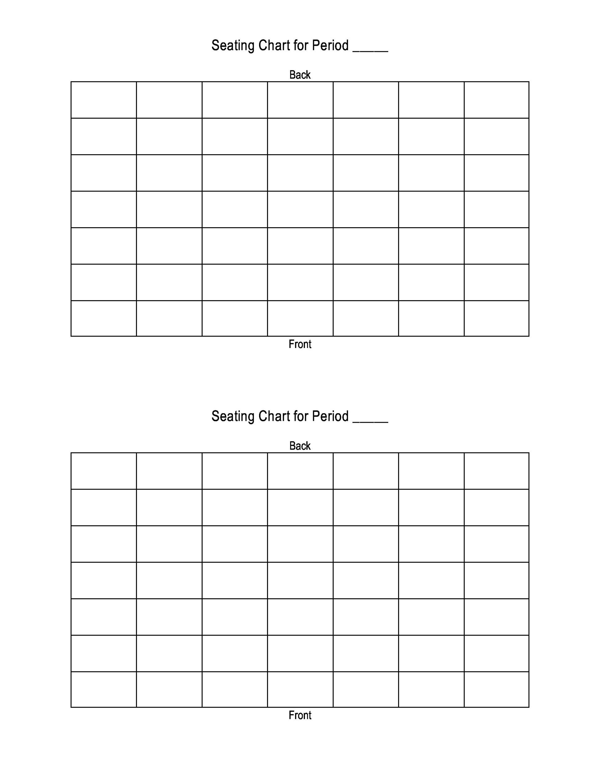 Free Printable Seating Chart Template Printable Templates
